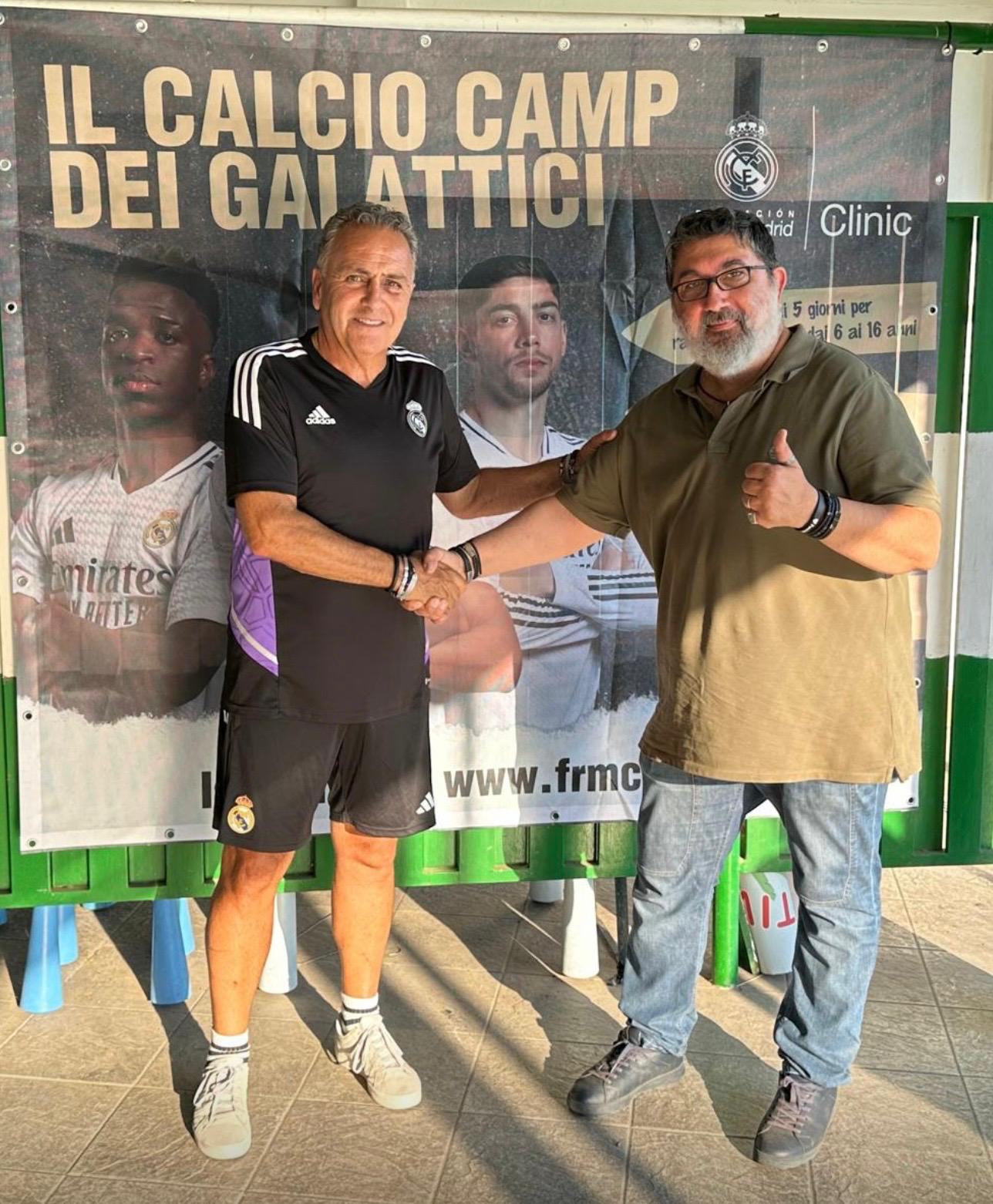 consalvo il presidente lelli (a dx) con baggiani della fundacion real madrid