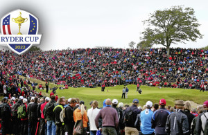 AALBORG, DENMARK - AUGUST 17:  A general view of the 16th green as Thomas Bjorn of Denmark, Oliver Fisher of England and Mikael Lundberg of Sweden play the hole during the final round of the Made In Denmark at Himmerland Golf & Spa Resort on August 17, 2014 in Aalborg, Denmark.  (Photo by Andrew Redington/Getty Images)